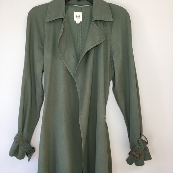 Gap Olive Green Classic Trench Coat - Picture 5 of 8